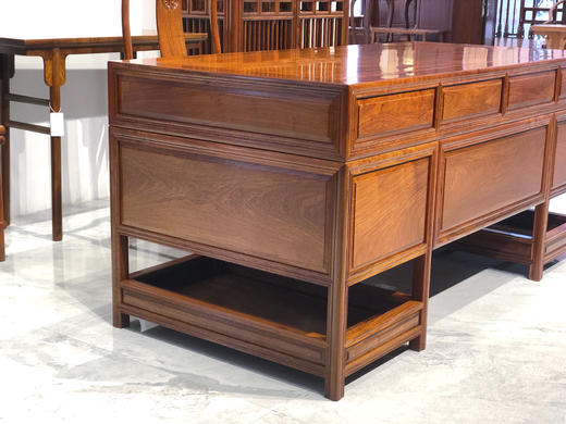 红桥红  家具严选  缅甸花梨（大果紫檀）【办公桌系列】 商品图5