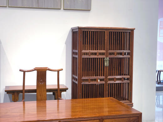 红桥红  家具严选  缅甸花梨（大果紫檀）【办公桌系列】 商品图2