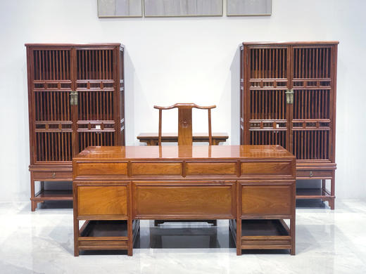 红桥红  家具严选  缅甸花梨（大果紫檀）【办公桌系列】 商品图0