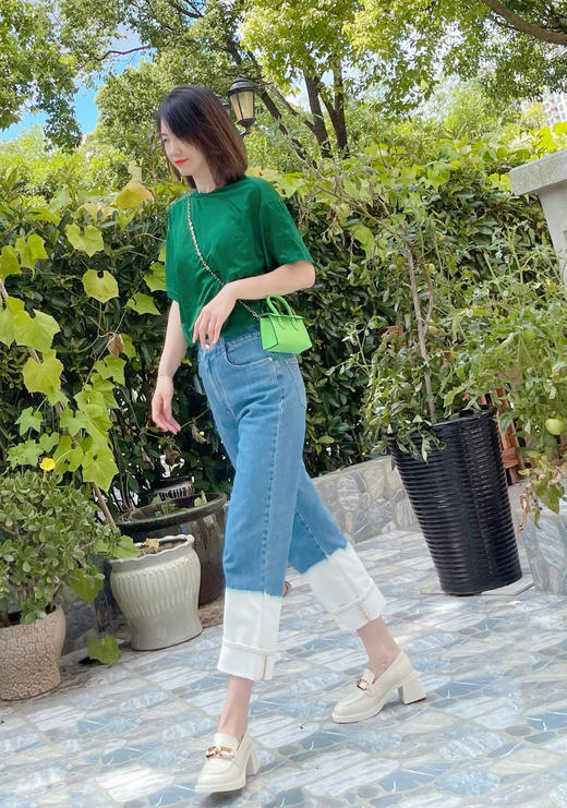 westory女款2021秋季新品真皮立体方跟高跟单鞋W21CM71791 商品图3