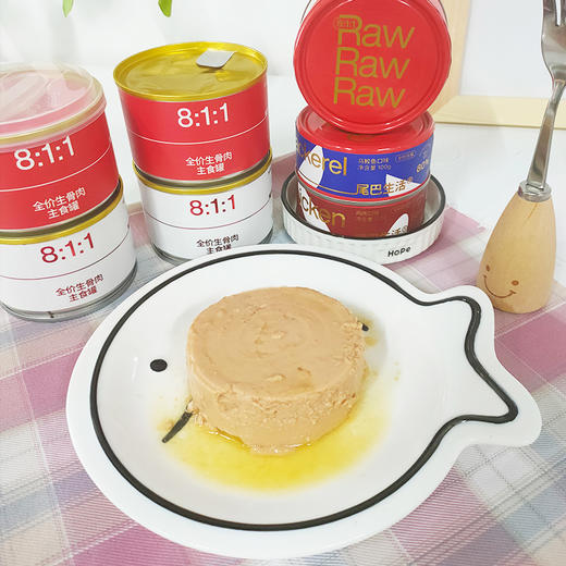 尾巴生活raw8:1:1 生骨肉主食罐 成幼猫罐 4罐组合装主食罐 170g 商品图6