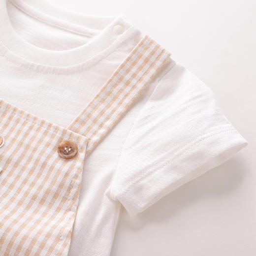 拉比-童衣类（夏）D0时光（夏）假两件贴袋连体 商品图2