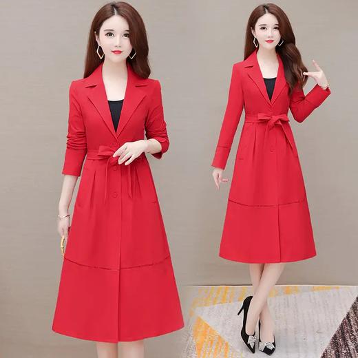 YWE-YX-H8810秋装新款修身收腰气质时尚长袖风衣外套 商品图1