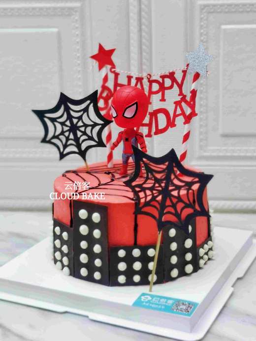 【蜘蛛侠主题蛋糕】 商品图3