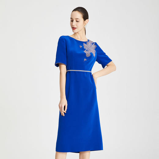 LB810斯尔丽瑟俪2021年夏季上新精致优雅女士烫钻礼服连衣裙 商品图2