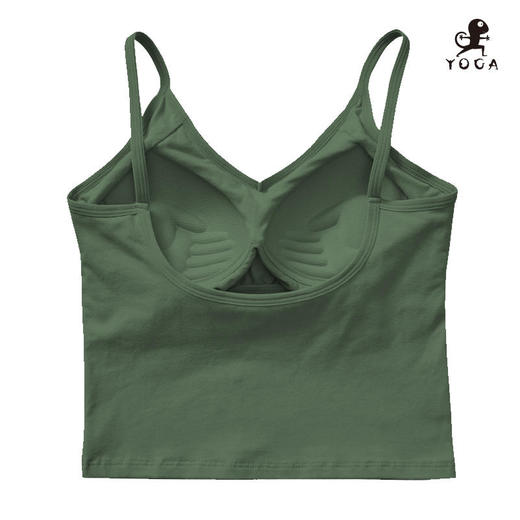 【七十二小时发货】壁虎瑜伽【2108SY066】纯棉大U美背背心（有胸垫） 商品图7