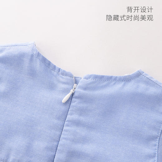 拉比-童衣类（夏）D0花语短袖连衣裙天蓝 商品图2