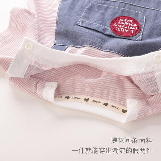 拉比-童衣类（夏）D0趣味假两件连体衣牛仔 商品图2