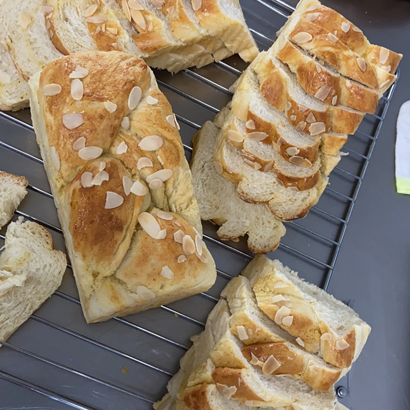 【健康面包】无添加杏仁奶酥吐司，已切片