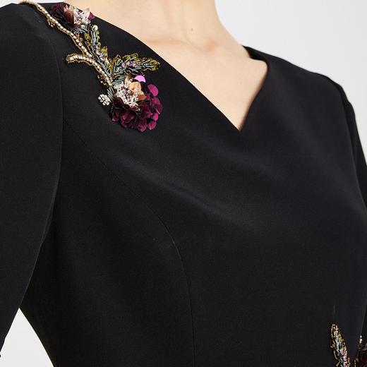 RF8A4斯尔丽瑟俪2021年夏季新款甜美优雅V领钉珠连衣裙 商品图3