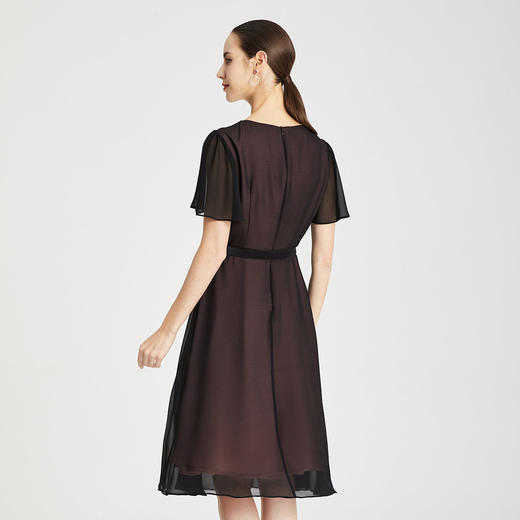 QF81F斯尔丽瑟俪2021年夏季上新撞色收腰烫钻A摆连衣裙 商品图1