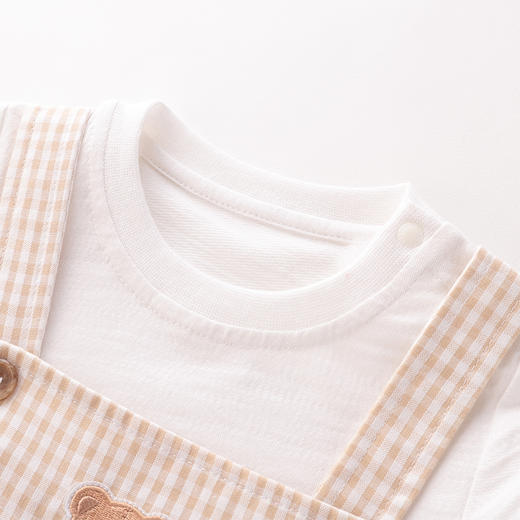 拉比-童衣类（夏）D0时光（夏）假两件贴袋连体 商品图1