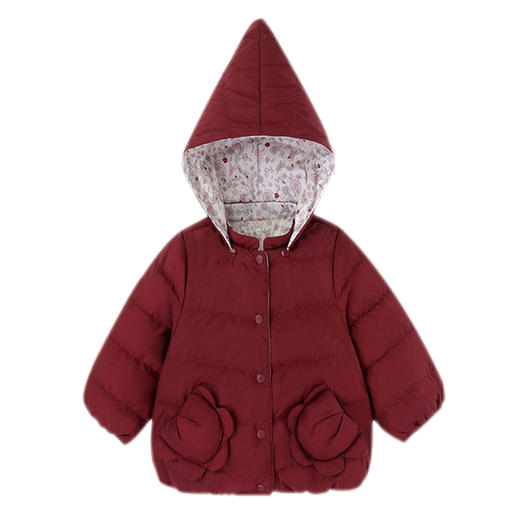 英氏-童衣类（冬）C9英羽短帽外套 英氏白 商品图4