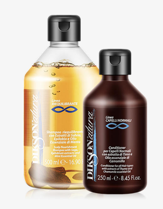 【授权商品】鼠尾草去屑滋润洁净洗发水护发套装缔丝初源Diksonatura意大利大去屑套装500ml+250ml 商品图0