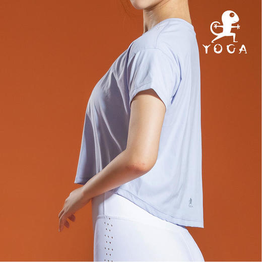 【七十二小时发货】壁虎瑜伽【2108SY064】高弹亲肤宽松短袖（无胸垫） 商品图4