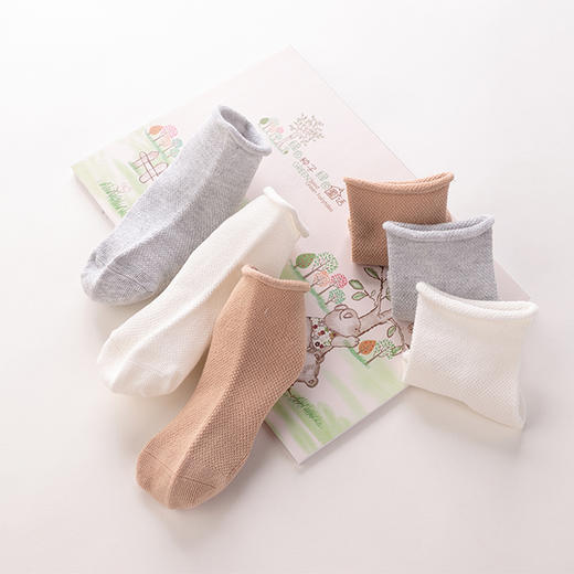 拉比-鞋袜类（春）D0网眼短袜3双装玫瑰红 商品图0