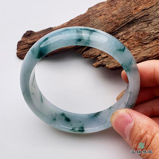 派瑞翡翠 翡翠手镯 糯种 飘花 商品图2