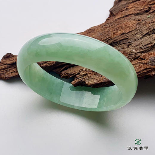 派瑞翡翠 翡翠手镯 糯种 绿色 商品图2