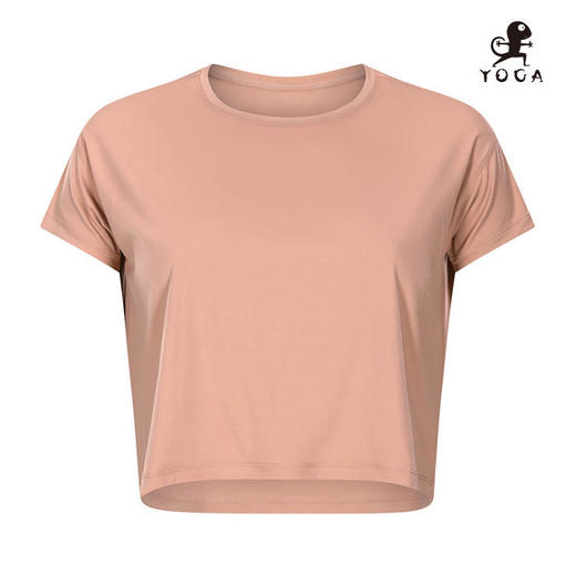 【七十二小时发货】壁虎瑜伽【2108SY064】高弹亲肤宽松短袖（无胸垫） 商品图7