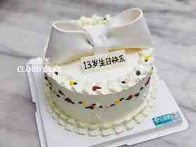 【蝴蝶结蛋糕】白色小碎花款