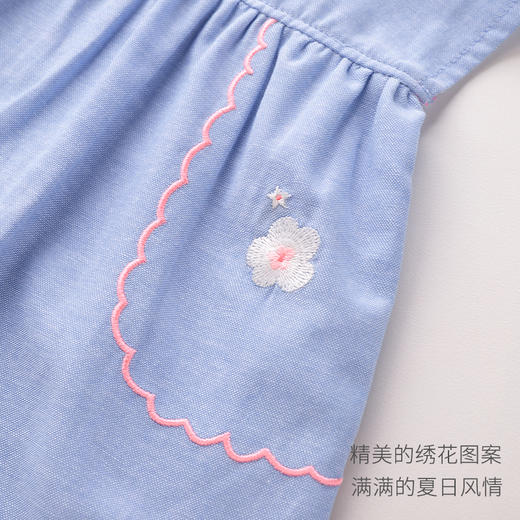 拉比-童衣类（夏）D0花语后开短袖衣天蓝 商品图2