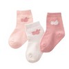 拉比-鞋袜类（春）D0抗菌短袜3双装玫瑰红 商品缩略图3