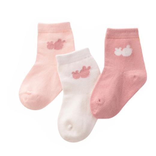 拉比-鞋袜类（春）D0抗菌短袜3双装玫瑰红 商品图3