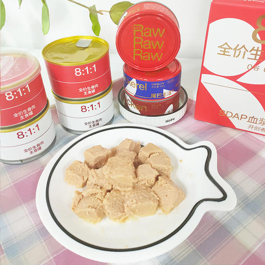 尾巴生活raw8:1:1 生骨肉主食罐 成幼猫罐 4罐组合装主食罐 170g 商品图7