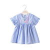 拉比-童衣类（夏）D0花语短袖连衣裙天蓝 商品缩略图4