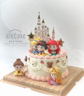迪士尼小公主蛋糕