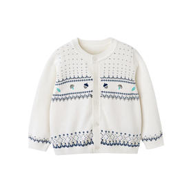 英氏-童衣类（秋）C9英毛短外套英氏白男