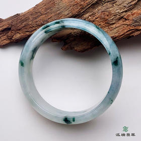 派瑞翡翠 翡翠手镯 糯种 飘花