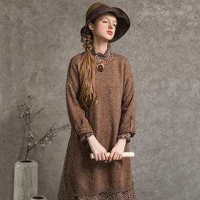 famecoco范可儿羊毛针织衫秋季慵懒长款毛衣F216DB012