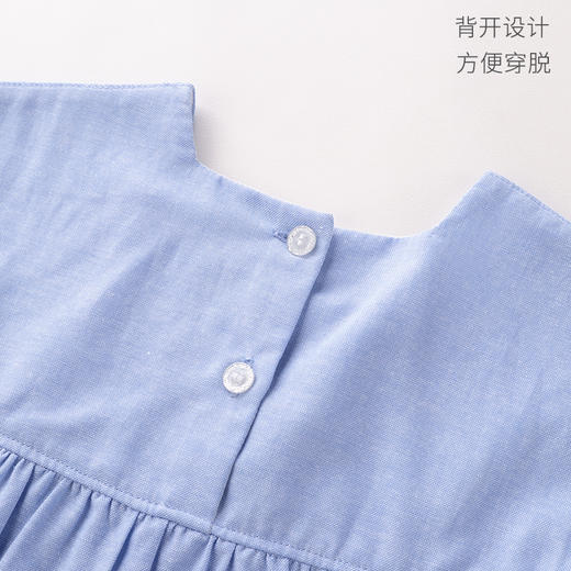 拉比-童衣类（夏）D0花语后开短袖衣天蓝 商品图3