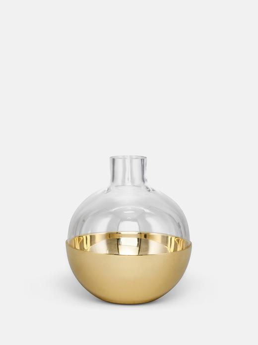 北京仓｜Skultuna-Pomme-玻璃 金属 圆球 花瓶［瑞典设计师］ 商品图1
