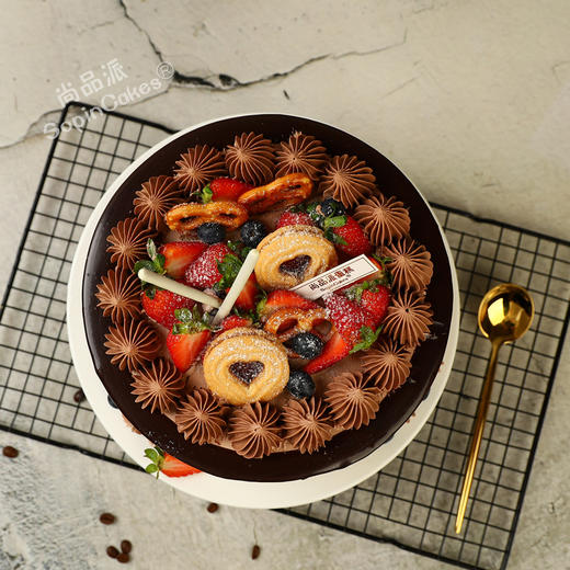 黑色甜蜜-巧克力淡奶油蛋糕，醇香细腻【惠州】 商品图2