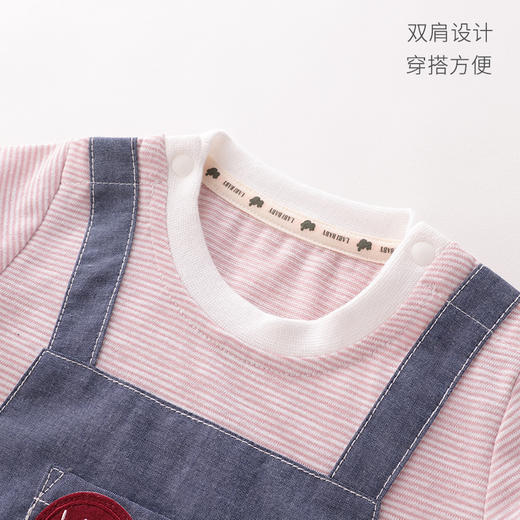 拉比-童衣类（夏）D0趣味假两件连体衣牛仔 商品图1
