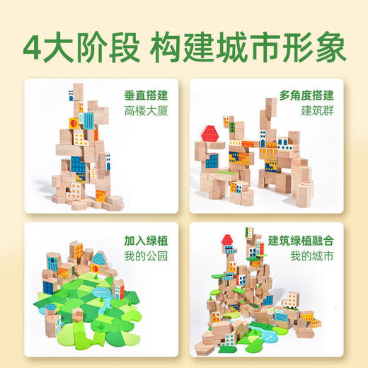 mideer弥鹿我的城市积木建设拼搭木块创造力游戏 商品图3