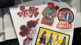 潮三国异形贴纸