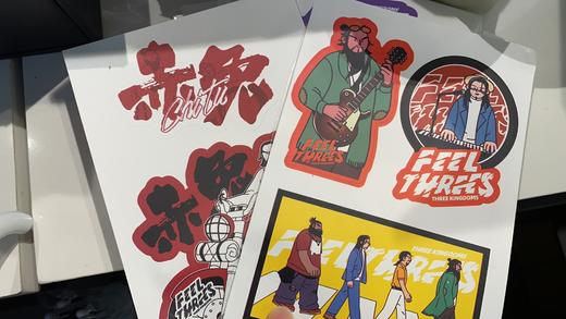 潮三国异形贴纸 商品图0