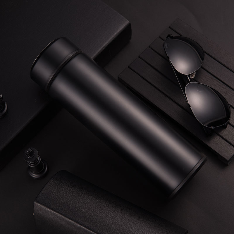 不锈钢保温杯 | 轻薄杯身保温保冷黑色款500ml