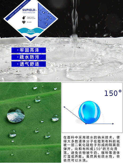 Supield素湃黑科技疏水抗污长袖衬衫男2021新款商务防污衬衣修身 商品图1