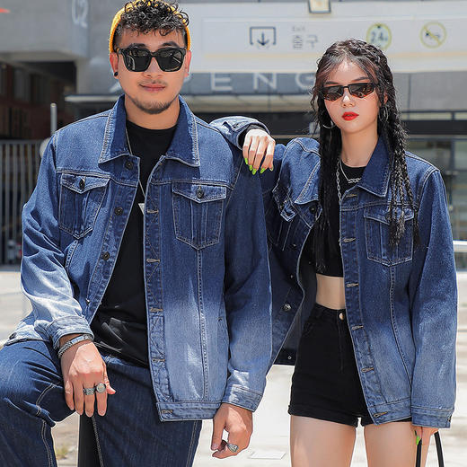 【Q】【新款DDJ】大依优型大码男装渐变情侣牛仔夹克外套宽松大码男士上衣 商品图2