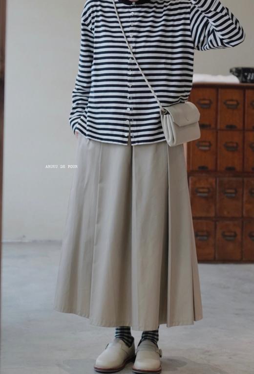 g卡其/黑色褶皱半裙 商品图7