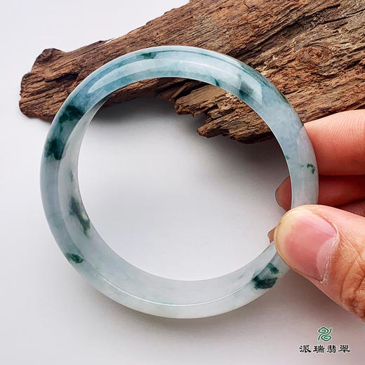 派瑞翡翠 翡翠手镯 糯种 飘花 商品图1