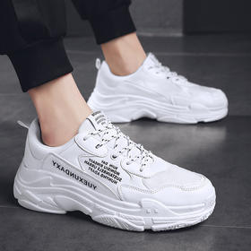 【跑步鞋】春季潮鞋韩版运动百搭休闲跑步男鞋ins老爹网红小白板鞋