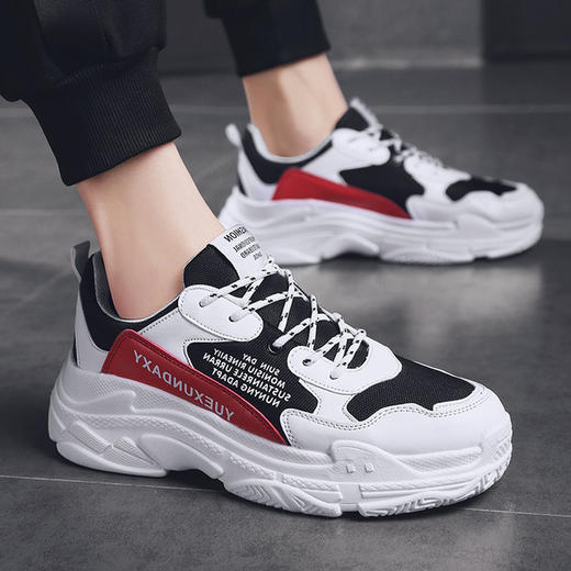 【跑步鞋】春季潮鞋韩版运动百搭休闲跑步男鞋ins老爹网红小白板鞋 商品图3