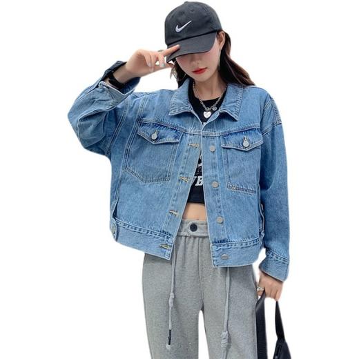 【服饰鞋包】牛仔外套女秋季短款小个子百搭新款港味复古风上衣潮 商品图4