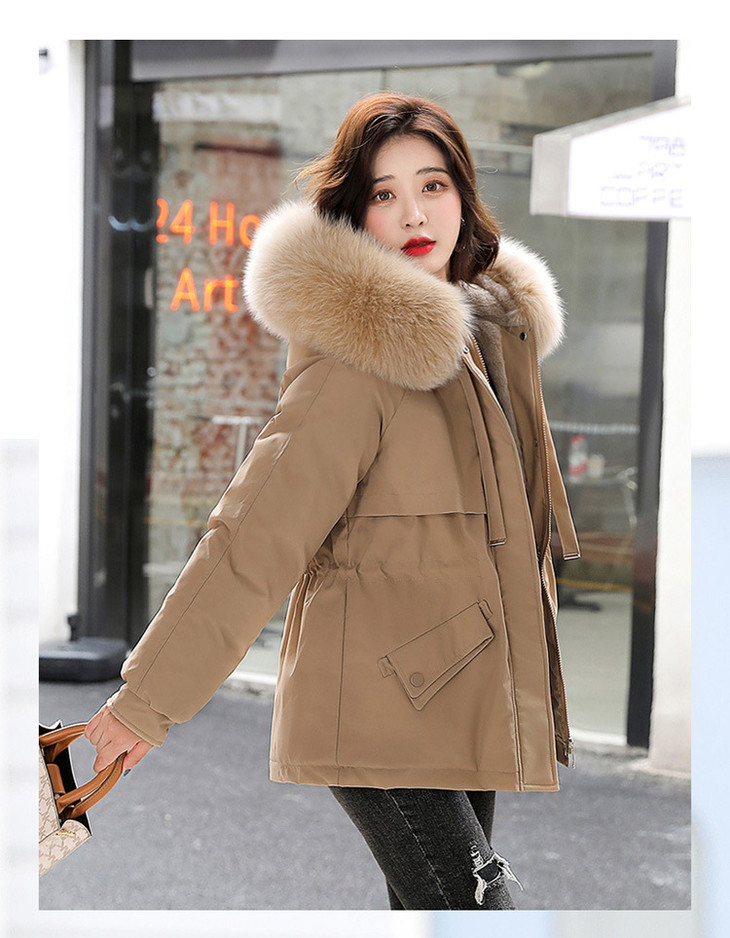 【羽绒服】加绒加厚派克服外套女短款新款女士羽绒棉衣棉服女装