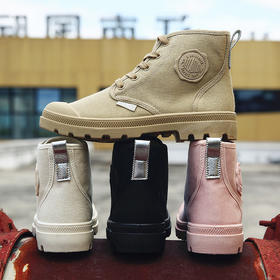 【服饰鞋包】高帮帆布鞋女鞋街头马丁靴户外休闲鞋工装靴潮流女靴